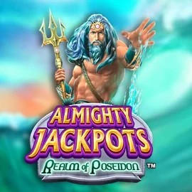 Almighty Jackpots – Realm of Poseidon logo by Novomatic Boomzino Casino