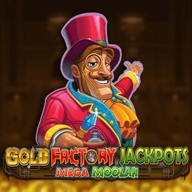 Gold Factory Jackpots Mega Moolah logo – Jackpots by Aurum Signature Studios at Boomzino Casino