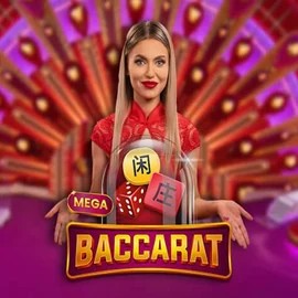 Mega Baccarat game by Pragmatic Play – logo hosted on Boomzino Casino