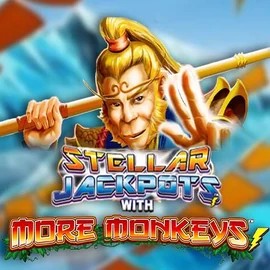 Stellar Jackpots with More Monkeys logo by Lightning Box Game Boomzino Casino